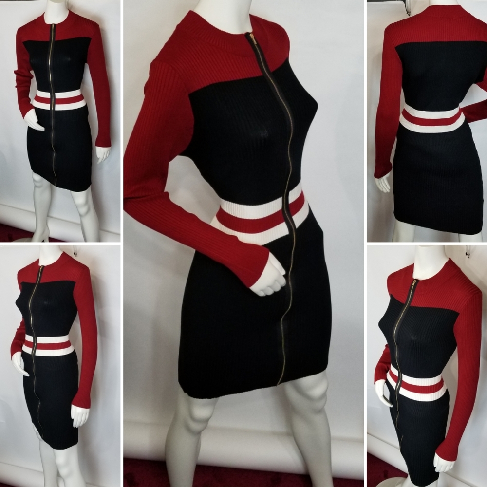 Bodycon Ribbed Sweater Dress - Picture 9 of 9